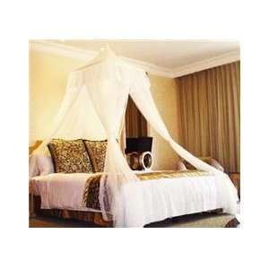  White Square Top Bed Canopy   Holiday Resort Style