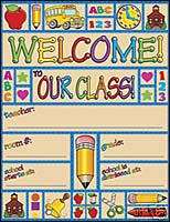 WELCOME TO OUR CLASS Country School Chart Poster NEW  