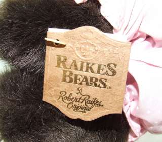 ROBERT RAIKES 11.5 COOKIE BROWN BEAR WOODEN FACE FEET 1993 RETIRED 