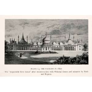   Regency England Dome   Original Halftone Print