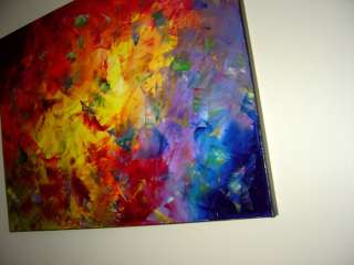   ABSTRACT MODERN WALL DECOR OIL KNIFE PAINTING Eugenia Abramson  