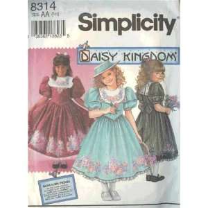  Simplicity 8314   Daisy Kingdom Girl Dress Pattern   Size 