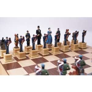  Civil War Chess Set with Storage Toys & Games