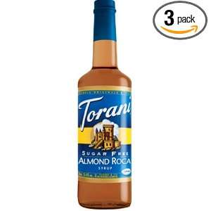 Torani Syrup, Sugar Free, Almond Roca, 33.81 Ounce (Pack of 3)  