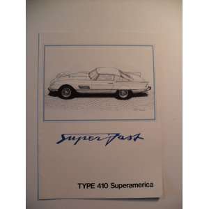   Ferrari Superfast TYPE 410 Superamerica Donald H. Dethlefsen Books