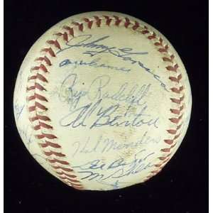  1942 Detroit Tigers Hand Signed Team Baseball Jsa Loa 