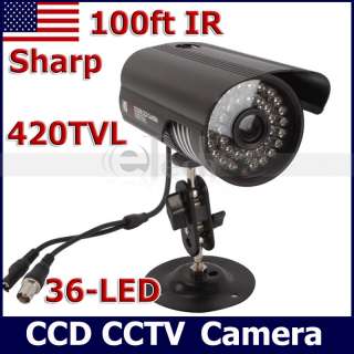 Sharp Color CCD CCTV IR Security Camera outdoor US  