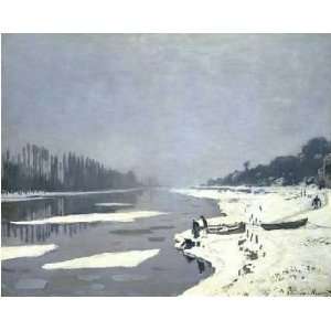  Glacons Sur La Seine a Bougival by Claude Monet . Art 