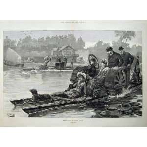   1881 Fine Art Royal Picnic Virginia Water River Boats
