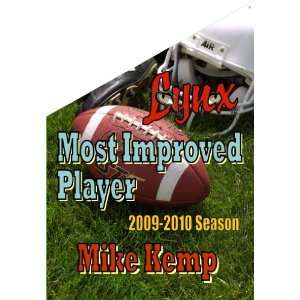 Personalized Football Award Plaques   Peak Shape   4x6 inches   You 