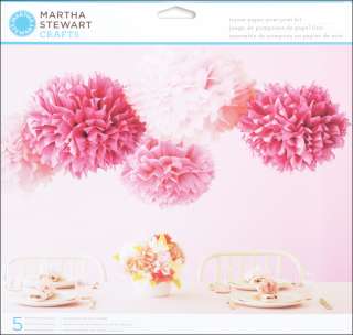   kit makes 5 pink ek success martha stewart crafts tissue paper pom pom