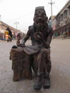 Chinese Folk WuCai porcelain Old Man Accountant mister  