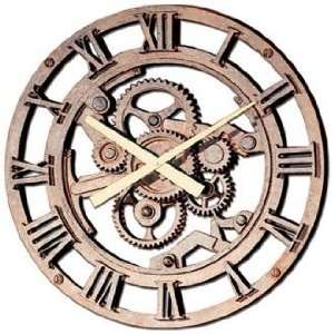  Gears of Time 22 Wide Roman Numerals Wall Clock