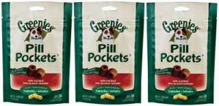 Greenies 3pk Large Pill Pockets Dog BEEF 90ct Fresh  