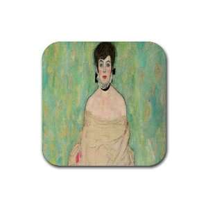 Portrait of Amalie Zuckerkandl by Gustav Klimt Square Coasters   Set 