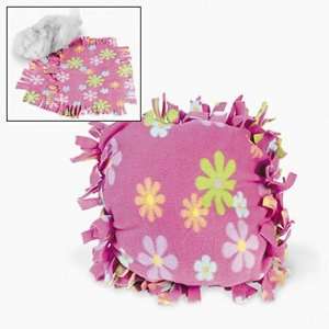  Fleece Flower Tied Pillow Craft Kit   Craft Kits 