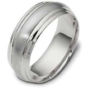  7.5mm Custom Platinum Comfort Fit Wedding Band Ring   12.5 