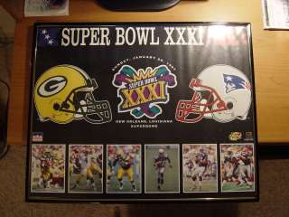 NFL Super Bowl 31 Dueling Teams Poster Packers Patriots  