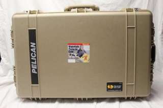 Pelican 1650 Watertight Hard Case with Wheels without Foam Desert Tan 