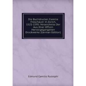   (German Edition) (9785877855731) Edmund Camillo Rudolphi Books