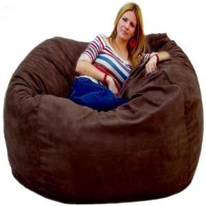  5 feet Cozy Sac Chair Chocolate Bean Bag Love Seat