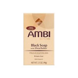 Ambi Skincare Black Soap with Shea Butter, 3.5 Ounce Package Ambi Fade 