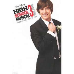  High School Musical 3 Efron Movie Poster Single Sided 