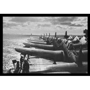  U.S. Navy Airplanes Packed on Deck 20x30 poster