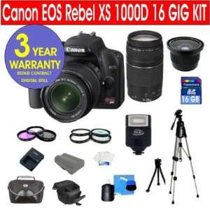 Canon EOS Rebel XS 1000D Black SLR 10.1 MP Digital Camera with Canon 