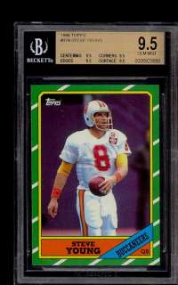 1986 Topps Football Steve Young ROOKIE RC #374 BGS 9.5 GEM MINT (PWCC 