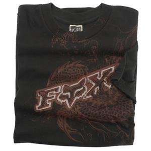  Fox Racing Dragon Tat T Shirt   Large/Dark Brown 