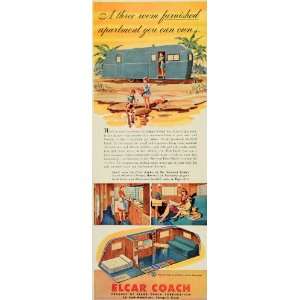  1947 Ad Elcar Coach Mobile Homes Trailers Chicago Camp 