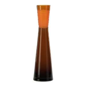  Medium Orange Chiseled Neck Vase 00952