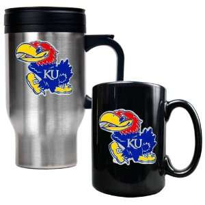   NCAA Stainless Travel Mug And Ceramic Mug Set