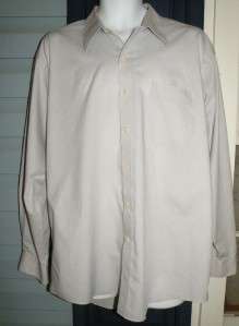 Mens Sz 17 34/35 Kilburne and Finch Light Gray Shirt  