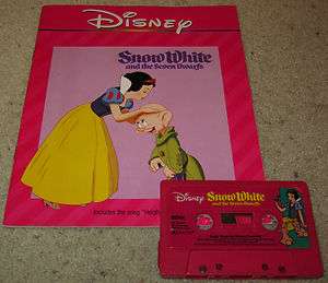 Walt Disney SNOW WHITE AND THE SEVEN DWARFS Book on Tape READ ALONG 