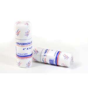 Americo 74002 Conforming Bandage, Each Bag Has 12 Rolls, White, 4 Inch 
