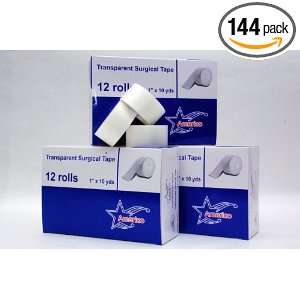  Americo 1 x 10yds Transparent Surgical Tape   Box of 12 