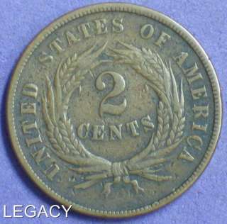 1869 U.S. 2 ¢ CENT PIECE BETTER DATE CIVIL WAR ERA (RR  