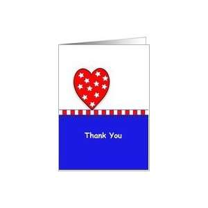  Thank You Troops, Patriotic, Stars, Stripes, Heart Card 