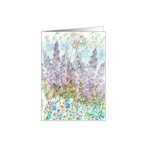  Flower Garden Fairy, Purple Lupine Collage Card Health 