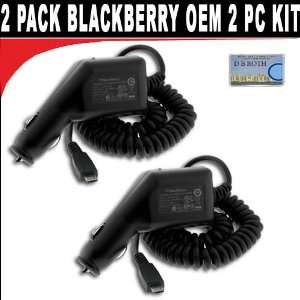  Original OEM Set of 2 Car Chargers for your Blackberry 