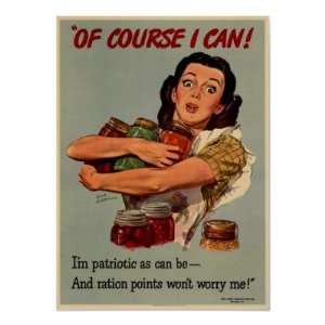  Of course I can WWII Food Rationing Print