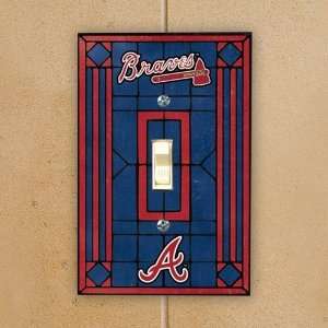  Atlanta Braves   MLB Art Glass Single Switch Plate Cover 