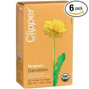 Clipper Organic Dandelion Infusion, 20 Count Herbal Tea Bags (Pack of 