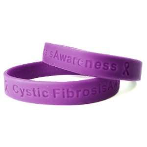  Cystic Fibrosis Awareness Purple Rubber Bracelet Wristband 