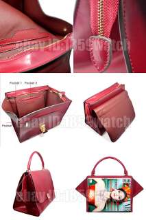 High quality leather mixed colors Bat handbag womans tote shoulder bag 