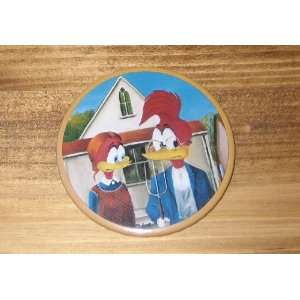   Collectible Woody Woodpecker American Gothic Button 