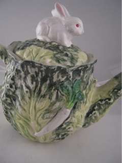 Shafford RABBIT PATCH Bunny Tea Pot Easter Spring MINT  