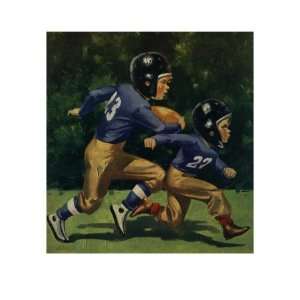  Young Football Players, 1939 Premium Giclee Poster Print 